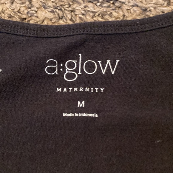 A:Glow Black Medium Maternity Tank Top - Picture 2 of 2